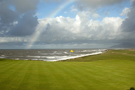 The Greens at Barrow Golf Club. The idylic view hides the vast amount of work involved to attain this level of perfection.