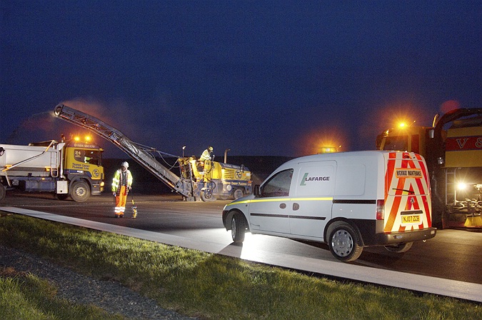 commercial photographer manchester, Kirkwall Airport, Runway resurfacing, Lafarge, Orkney Islands, UK