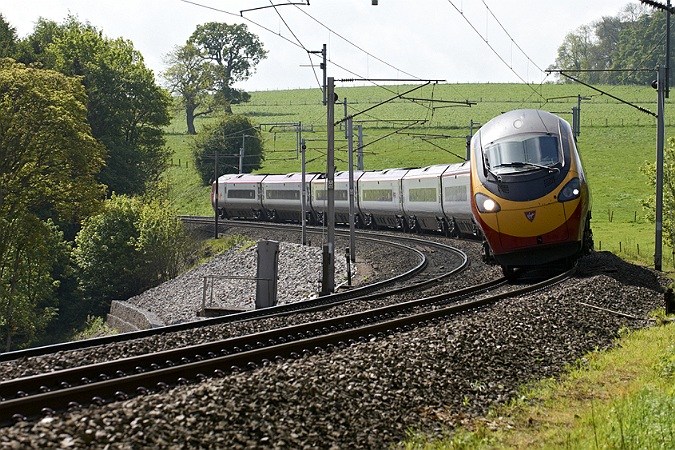 commercial photographer manchester, Rail photography, Pendolino 390, Bessy Ghyll, West Coast Line, Virgin rail, Cumbria, UK,