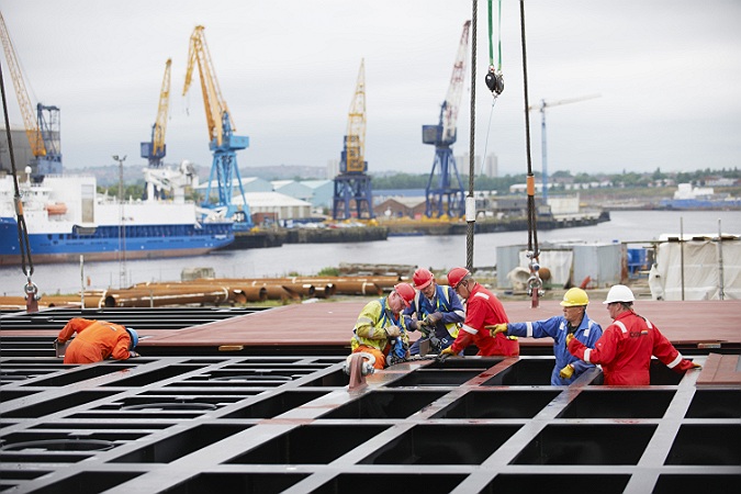 commercial photographer manchester, Oil and Gas, Jacket, Platform construction, UK