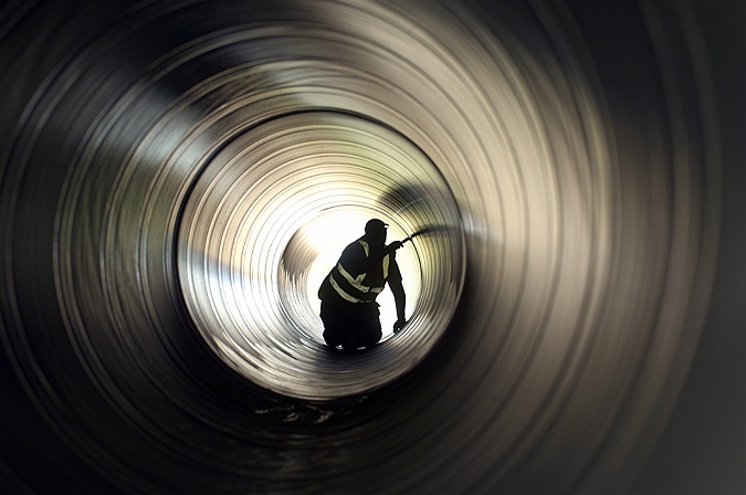 commercial photographer manchester, Water pipeline maintenance, UK